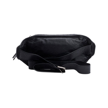 Balenciaga Black Arena Leather Classic Motocross Neo Lift Hip Bag