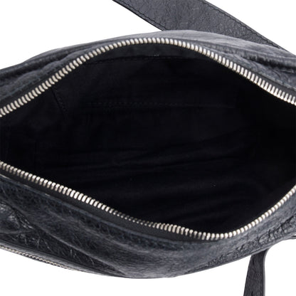 Balenciaga Black Arena Leather Classic Motocross Neo Lift Hip Bag