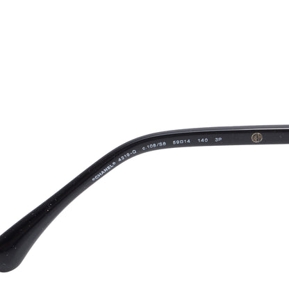 Chanel 4219-Q Gun-Metal Chain-Link Accent Aviator Sunglasses