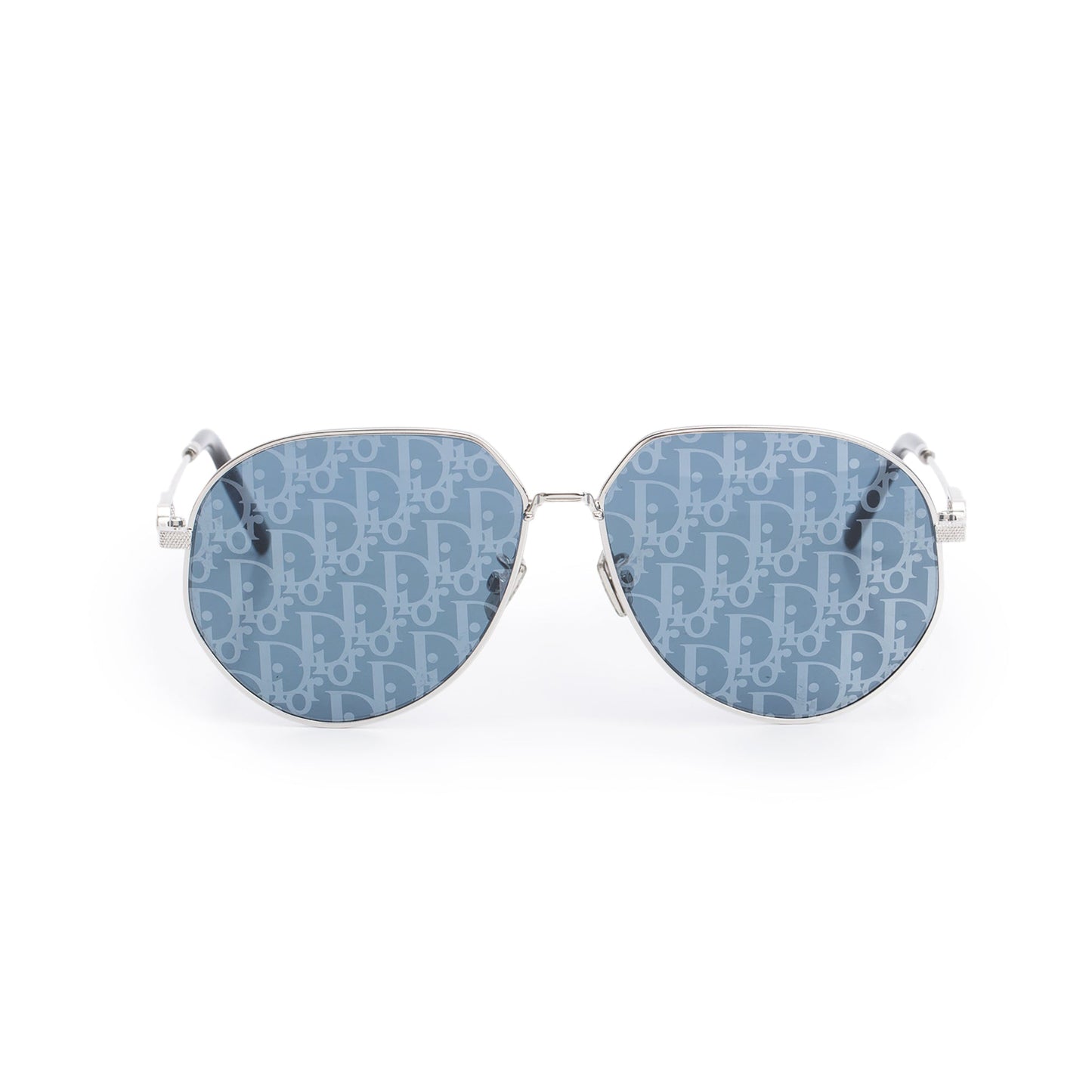 Christian Dior Silver-Tone Metal CD Link A1U Sunglasses