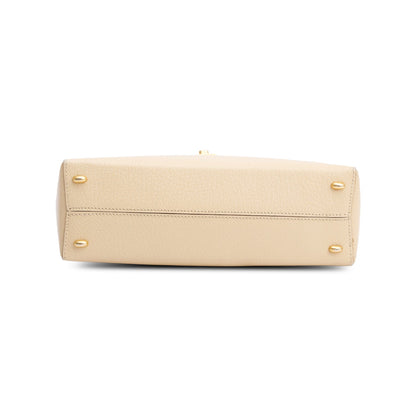 Celine Beige Grained Leather Camille 16 Small Shoulder Bag