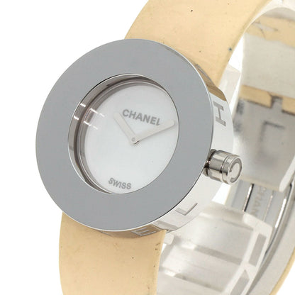 CHANEL Watches Quartz H0580 Stainless Steel, Enamel Silver La Ronde white dial Women