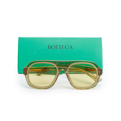 Bottega Veneta BV1217S Brown Transparent Acetate Square Sunglasses