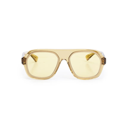 Bottega Veneta BV1217S Brown Transparent Acetate Square Sunglasses