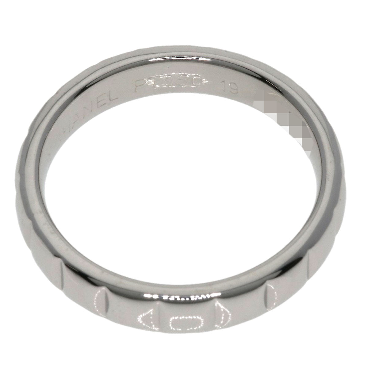 CHANEL Ring PT950 Silver Chocolat #47
