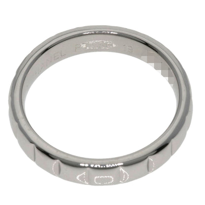 CHANEL Ring PT950 Silver Chocolat #47