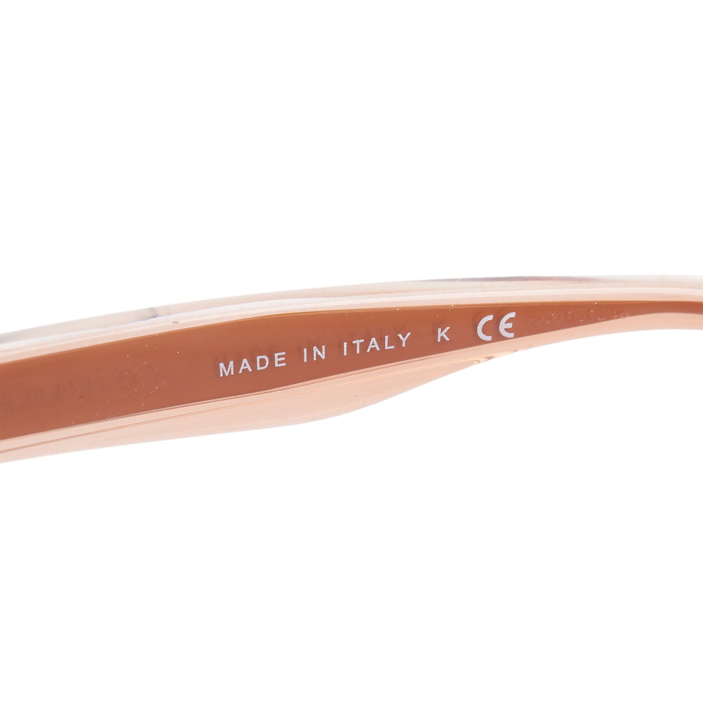 Burberry B 4249 Beige Acetate Check Trim Cat-Eye Mirrored Sunglasses