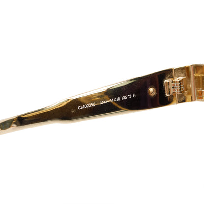 Celine CL40235U Gold Tone Triomphe Metal 01 Oval Sunglasses