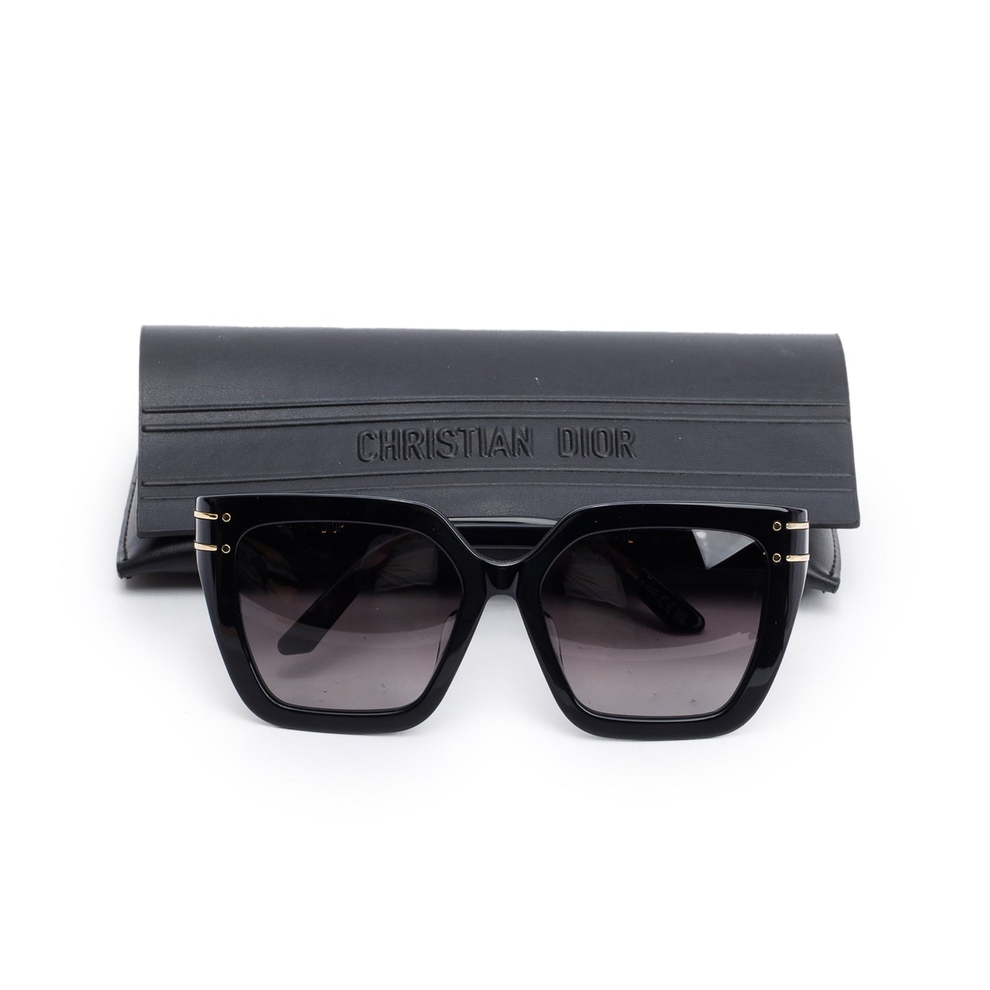Christian Dior Black Acetate DiorSignature S10F Square Sunglasses