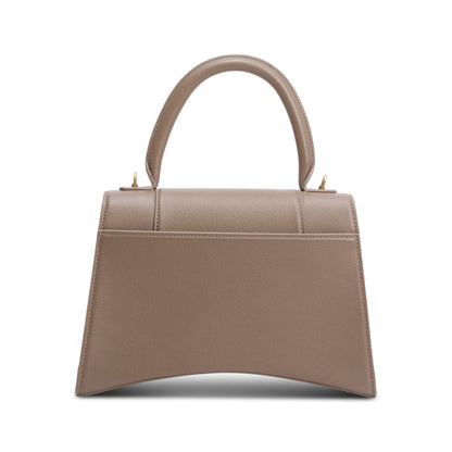 Balenciaga Beige Grained Leather Medium Hourglass Top Handle Bag