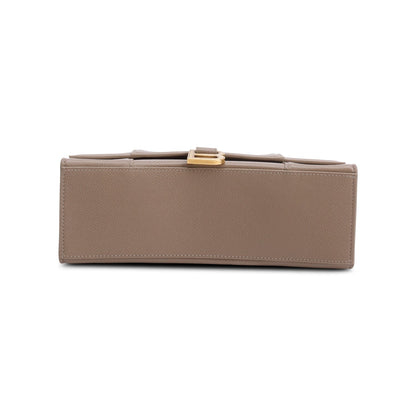 Balenciaga Beige Grained Leather Medium Hourglass Top Handle Bag
