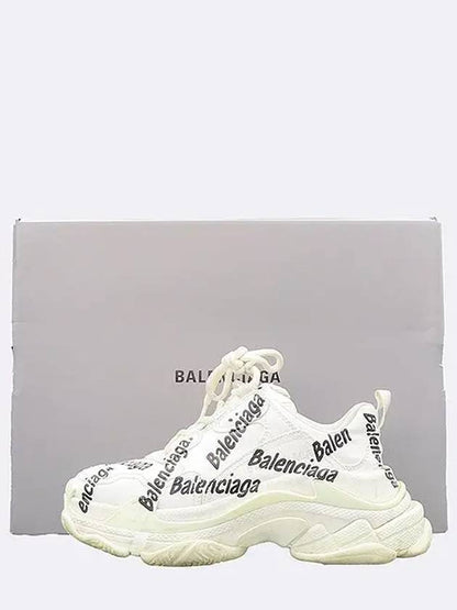 Luxury Balenciaga Trending 2025 524039 White Triple S Women Sneakers 36 230MM