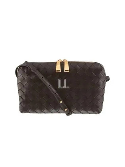 Luxury Bottega Veneta Intrecciato Leather Mini Cross Bag Brown