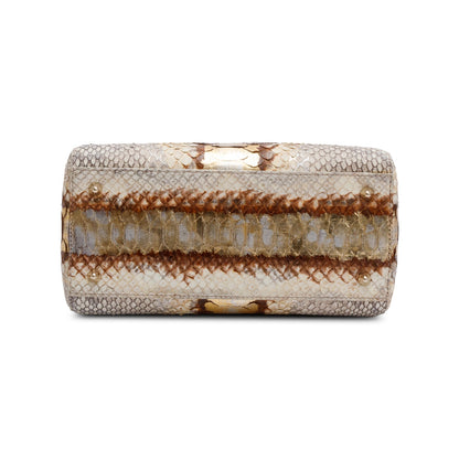 Christian Dior Gold Royal Python Medium Lady Dior Bag