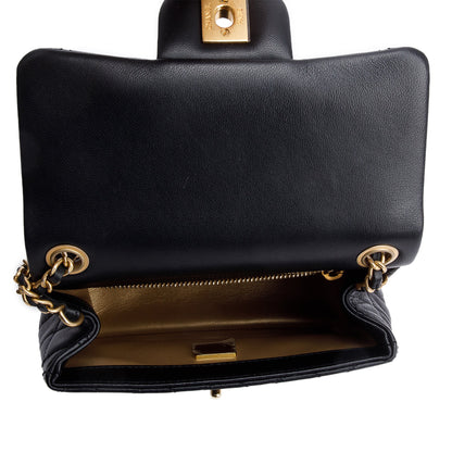 Chanel Black Quilted Lambskin Pearl Crush Square Mini Flap Bag