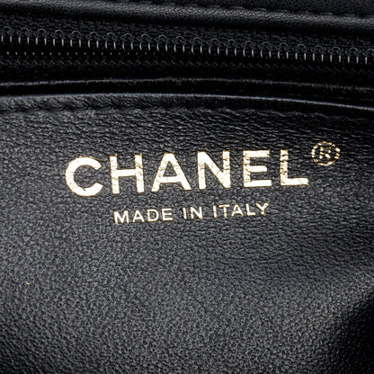 Chanel Black Chevron Quilted Lambskin Leather Classic Square Mini Flap Bag