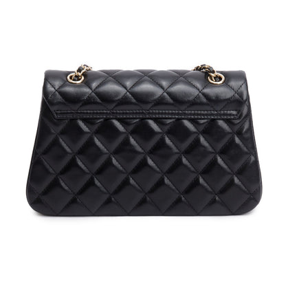 Chanel 2025 Black Quilted Lambskin Leather Small Flap Bag
