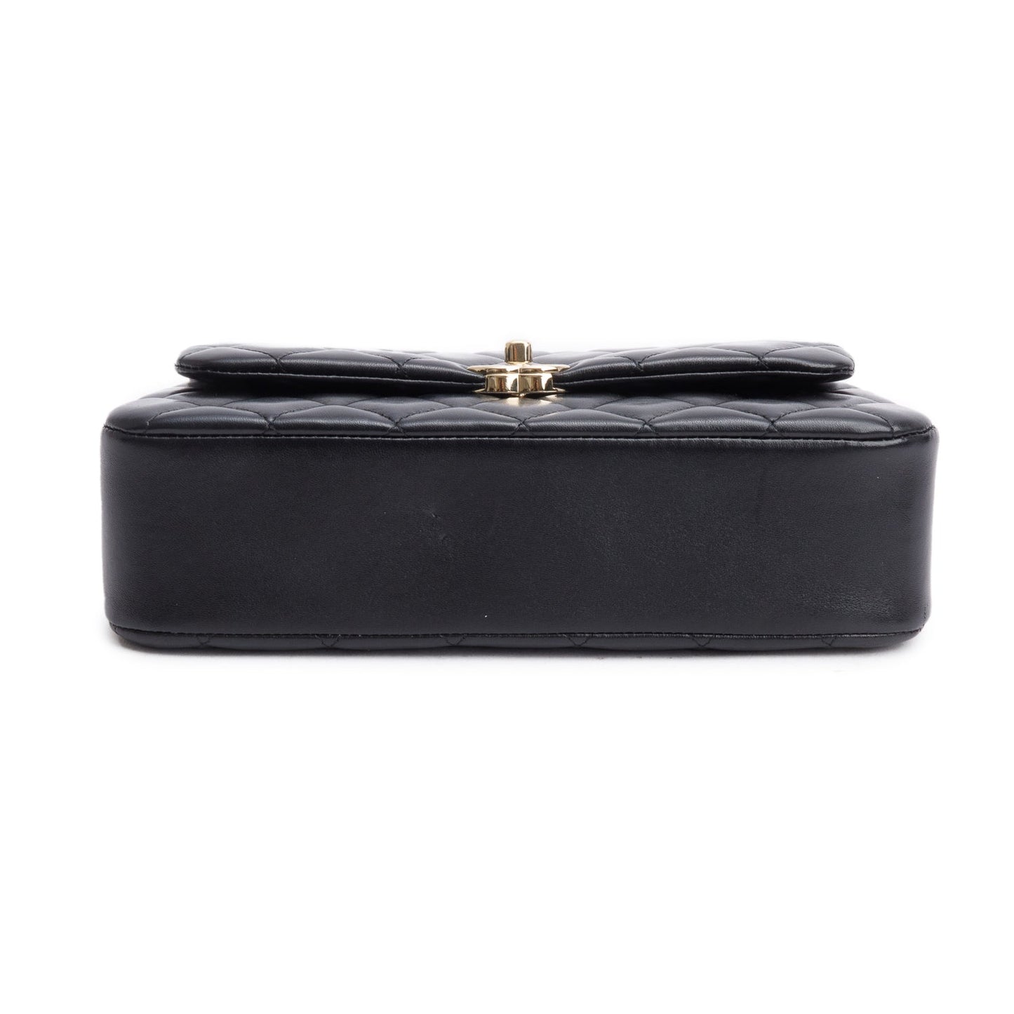 Chanel 2025 Black Quilted Lambskin Leather Small Flap Bag