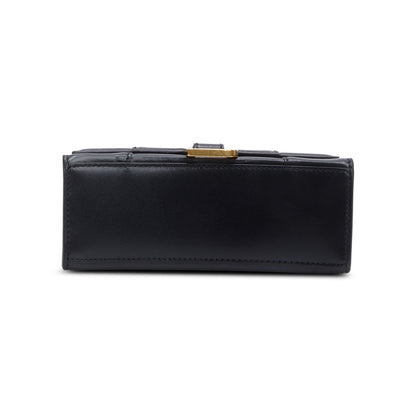 Balenciaga Black Leather XS Hourglass Top Handle Bag
