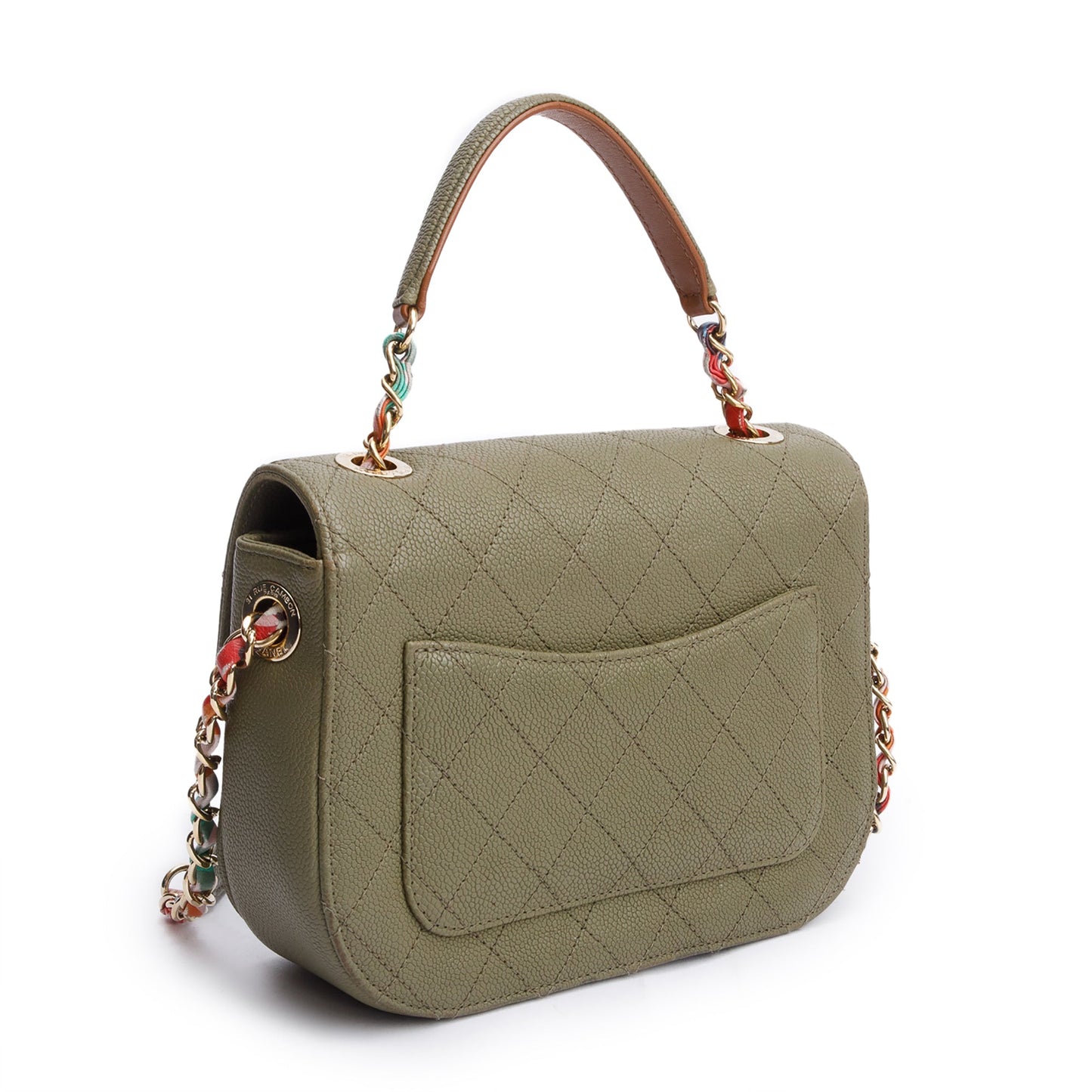 Chanel Green Caviar Paris-Cuba Thread Around Flap Bag