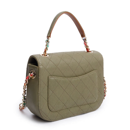 Chanel Green Caviar Paris-Cuba Thread Around Flap Bag