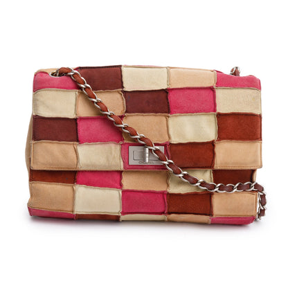 Chanel Multicolor Suede Patchwork Reissue Flap Bag