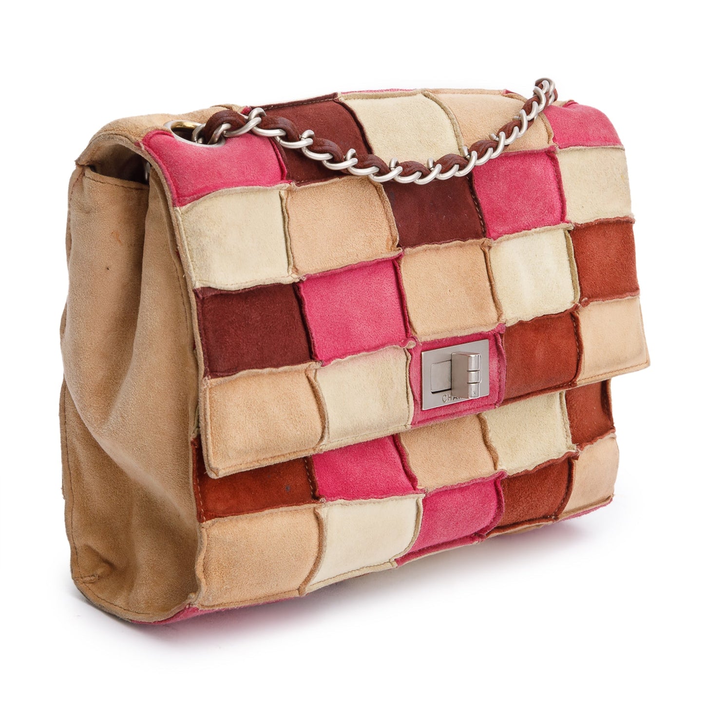 Chanel Multicolor Suede Patchwork Reissue Flap Bag