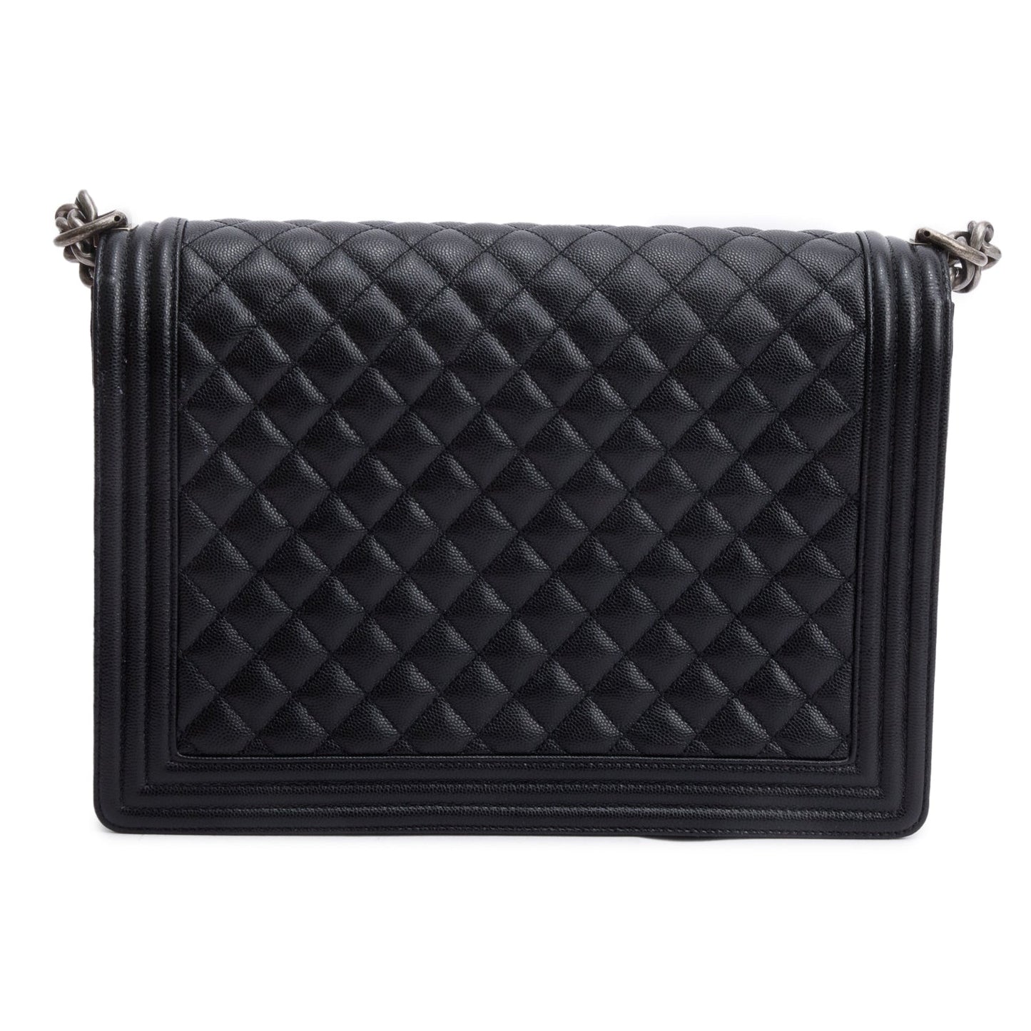 Chanel Black Quilted Caviar Leather XL Boy Bag