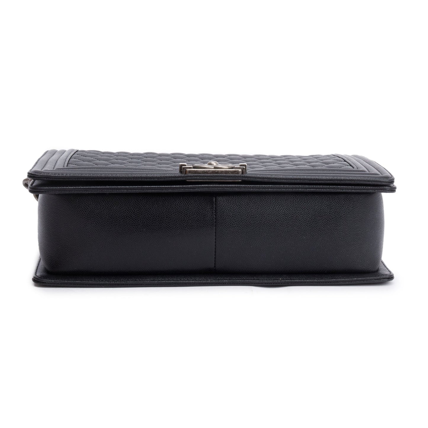 Chanel Black Quilted Caviar Leather XL Boy Bag