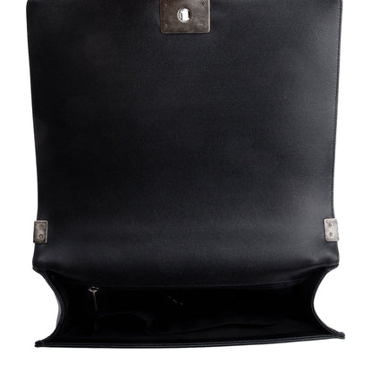 Chanel Black Quilted Caviar Leather XL Boy Bag