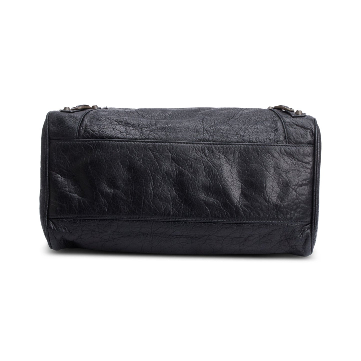 Balenciaga Black Agneu Leather Motocross Classic City Velo Bag