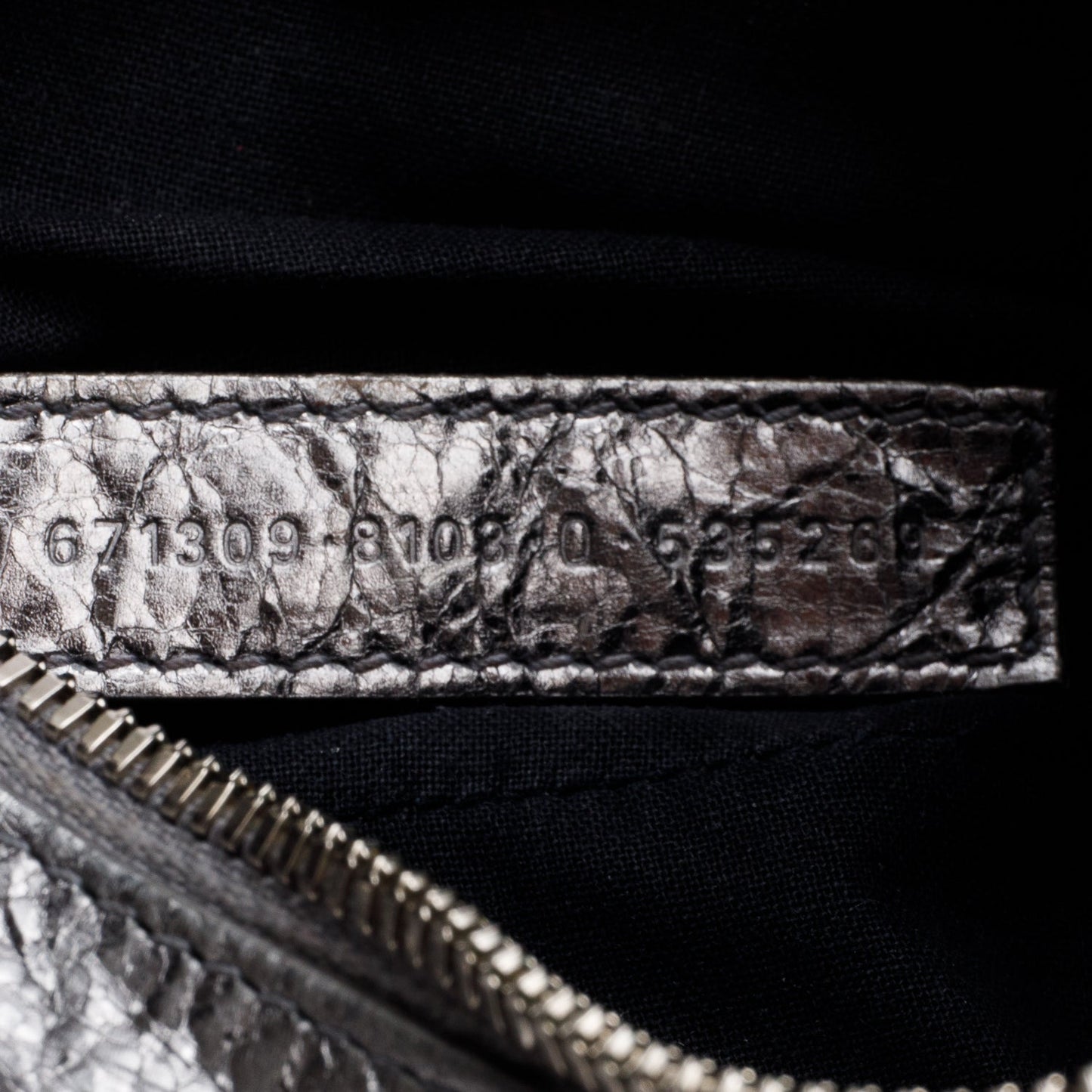 Balenciaga Metallic Silver Calfskin Le Cagole XS Shoulder Bag