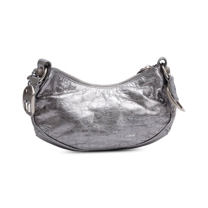 Balenciaga Metallic Silver Calfskin Le Cagole XS Shoulder Bag