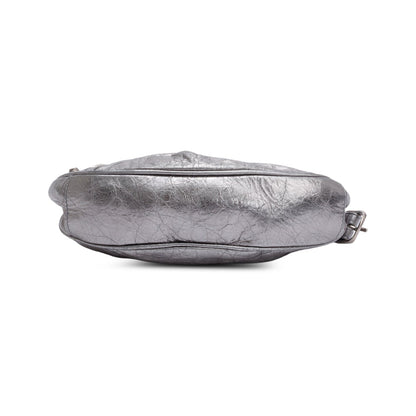 Balenciaga Metallic Silver Calfskin Le Cagole XS Shoulder Bag
