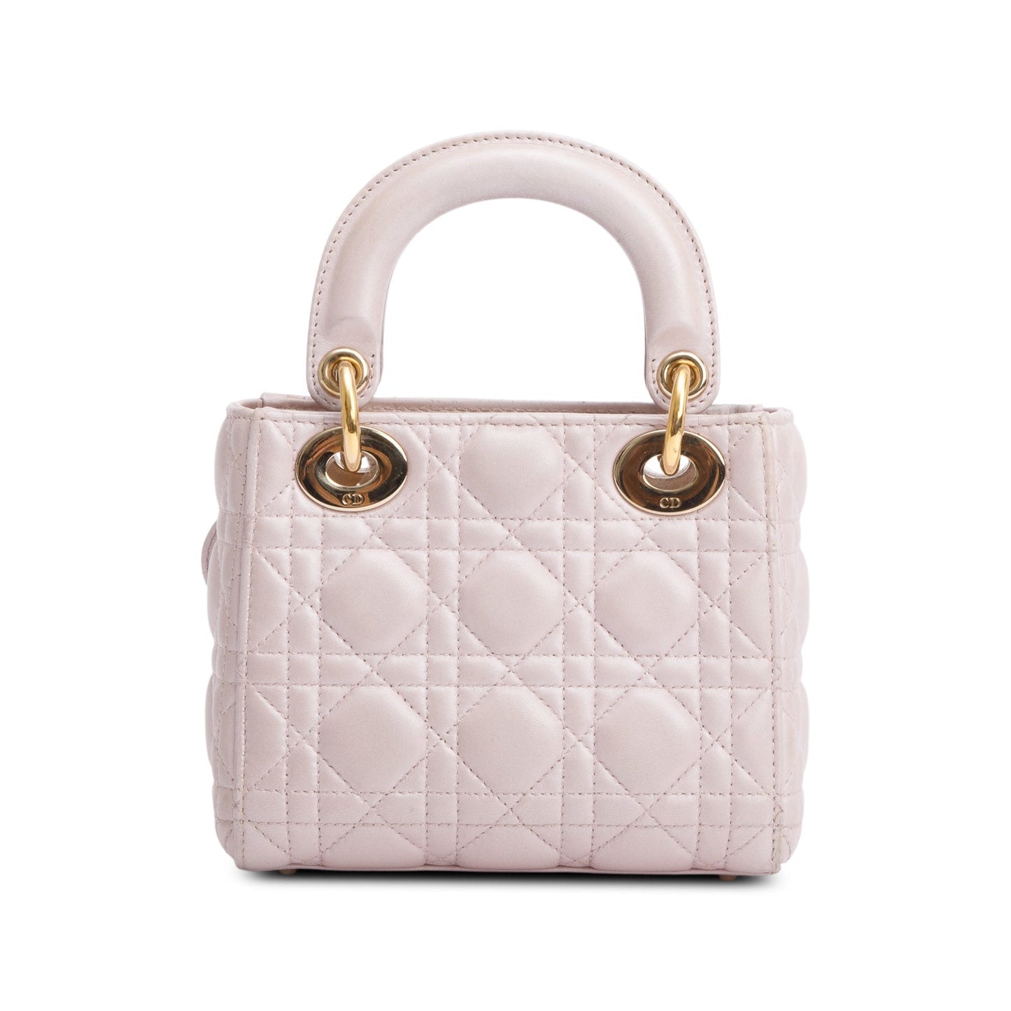 Christian Dior 2020 Pink Cannage Leather Mini Lady Dior Bag