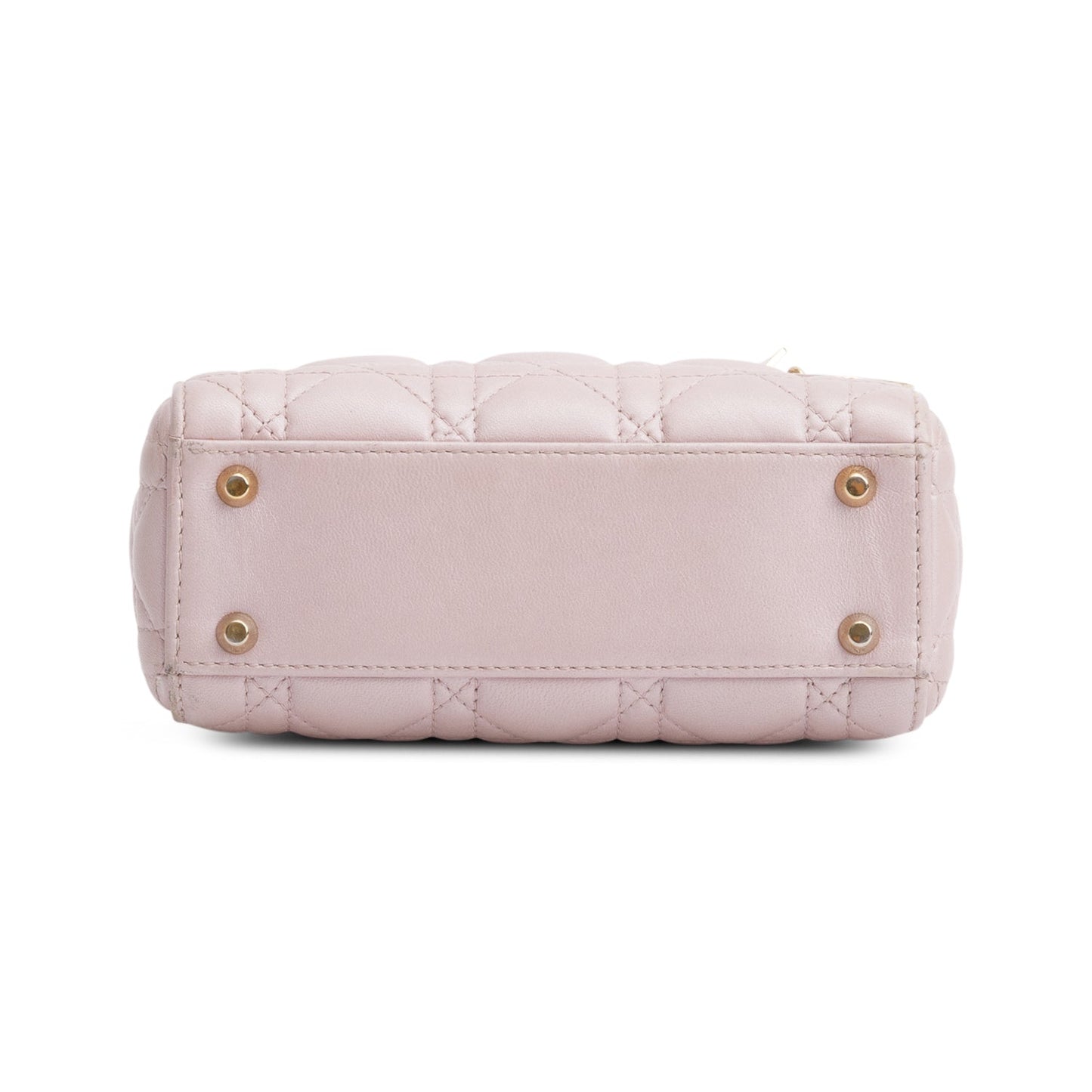 Christian Dior 2020 Pink Cannage Leather Mini Lady Dior Bag