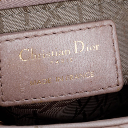 Christian Dior 2020 Pink Cannage Leather Mini Lady Dior Bag