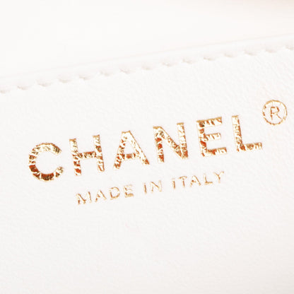 Chanel 2024 White Quilted Calfskin Leather Belt Bag