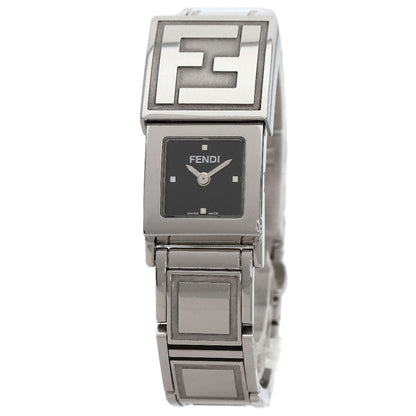 FENDI Watches Quartz 5400L Stainless Steel , Stainless Steel Silver secret black dial Women