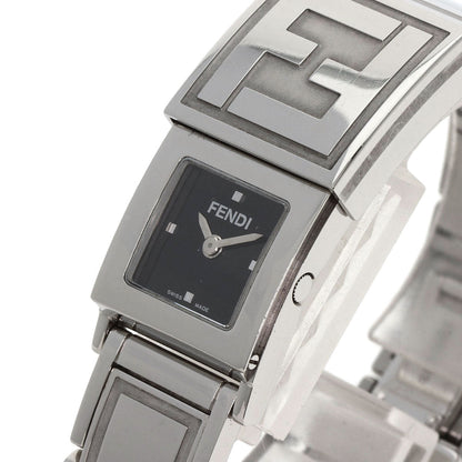 FENDI Watches Quartz 5400L Stainless Steel , Stainless Steel Silver secret black dial Women
