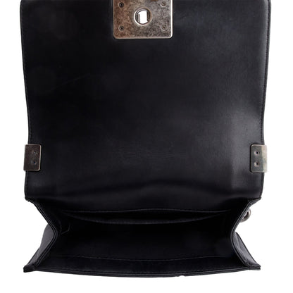 Chanel Black Quilted Lambskin Leather Small Boy Bag