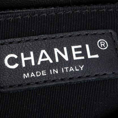 Chanel Black Quilted Lambskin Leather Small Boy Bag