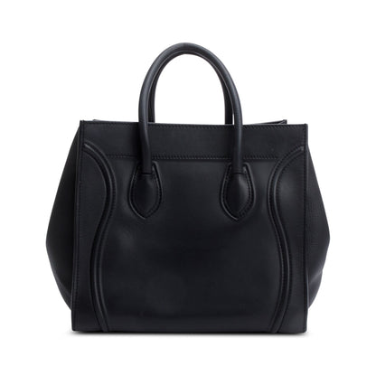 Celine Black Calfskin Leather Medium Phantom Luggage Tote