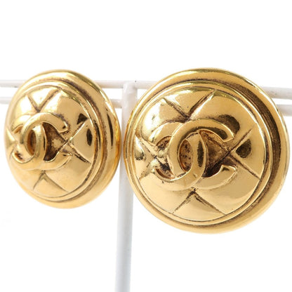 CHANEL Earring Plated Gold gold Matrasse Women