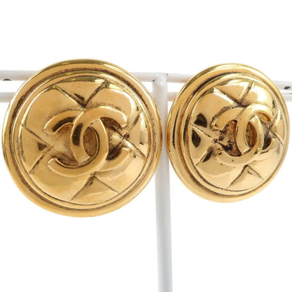 CHANEL Earring Plated Gold gold Matrasse Women