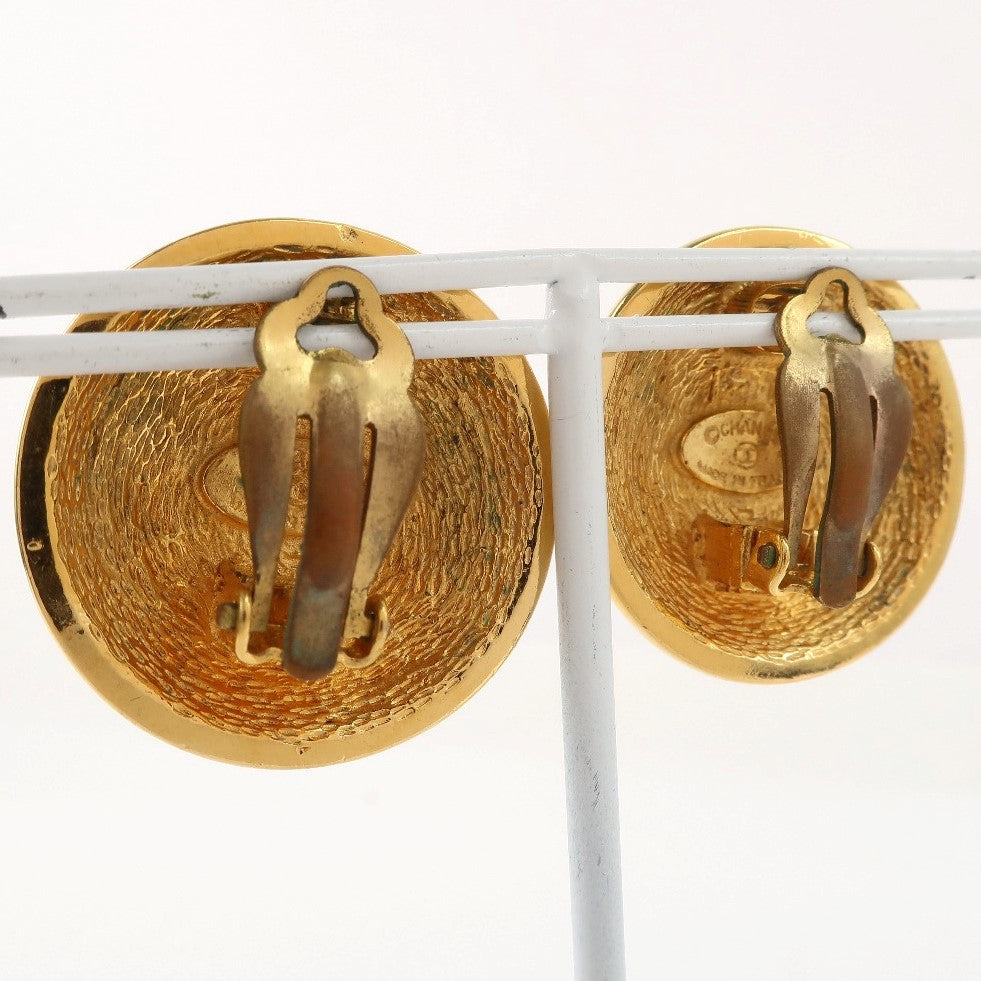 CHANEL Earring Plated Gold gold Matrasse Women