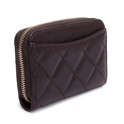 Chanel Brown Caviar Leather Classic Zipped Coin Purse