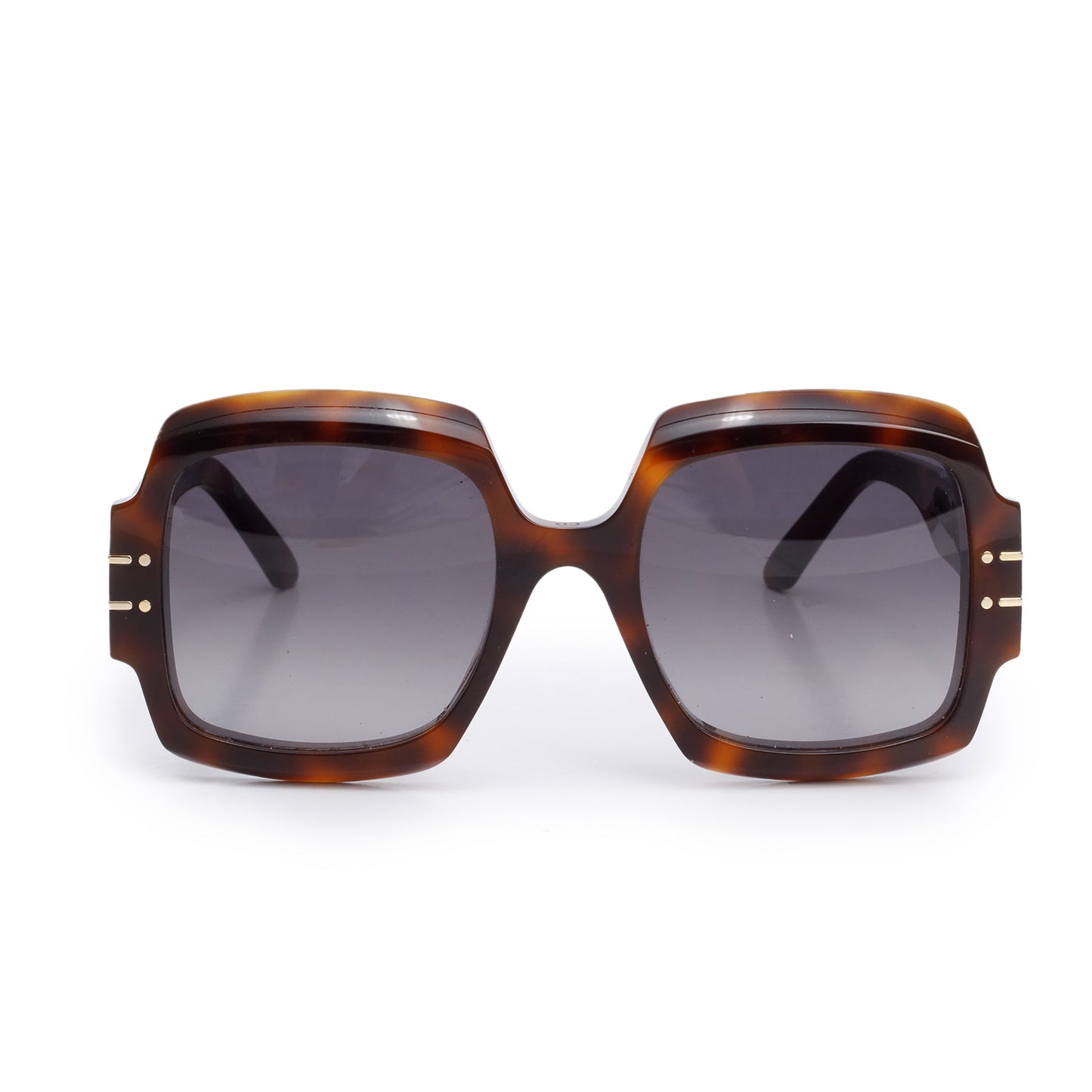 Christian Dior Brown Tortoise Acetate DiorSignature S1U Oversized Sunglasses