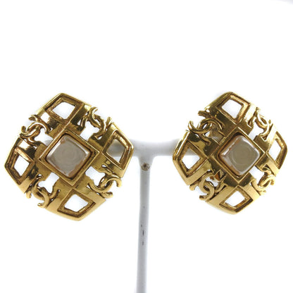 CHANEL Earring Plated Gold gold vintage COCO Mark Women
