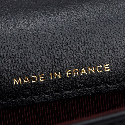 Chanel 2021 Black Quilted Lambskin Leather Classic Flap Card Holder